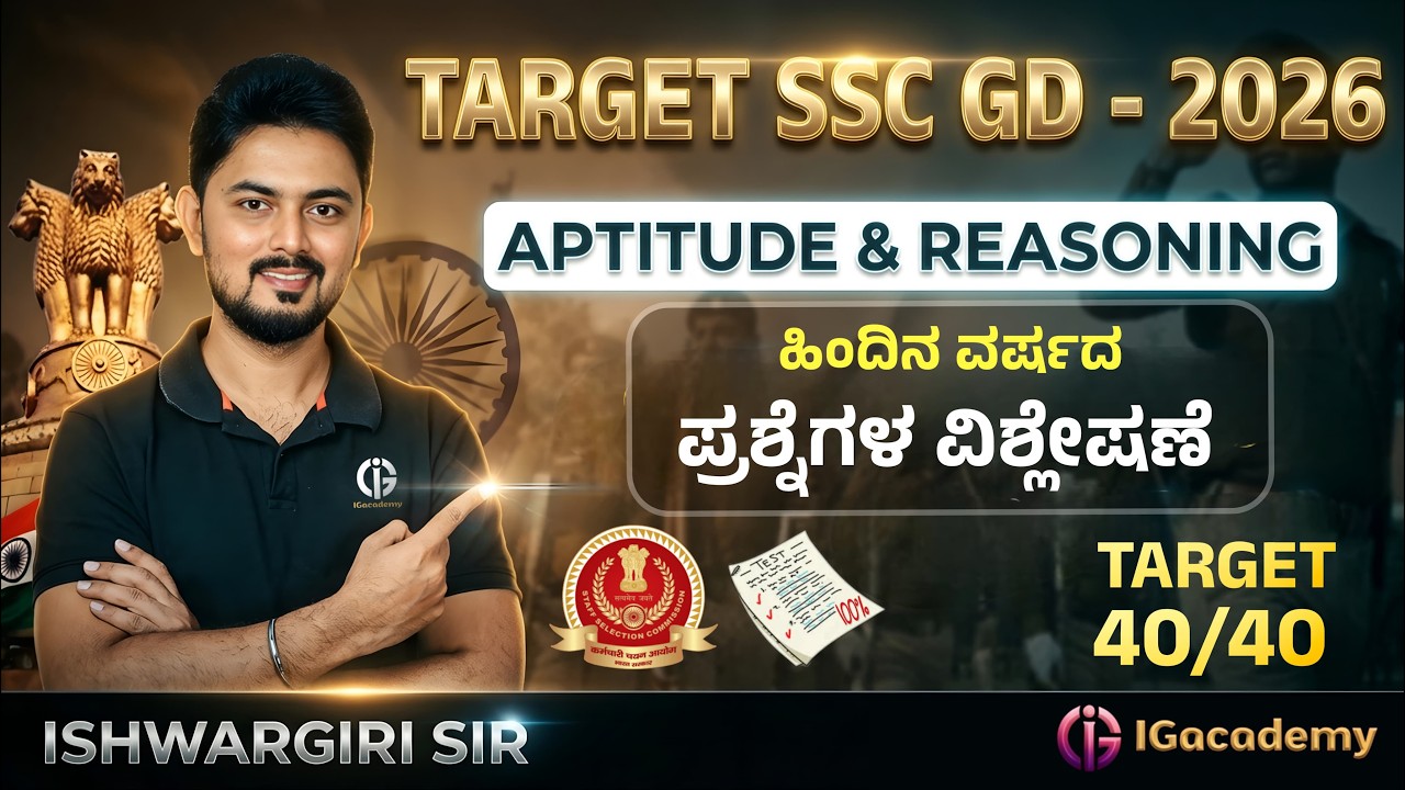 Target SSC GD - 2026 | Aptitude & Reasoning PYQs Discussion | Target 40/40 | IshwarGiri Sir