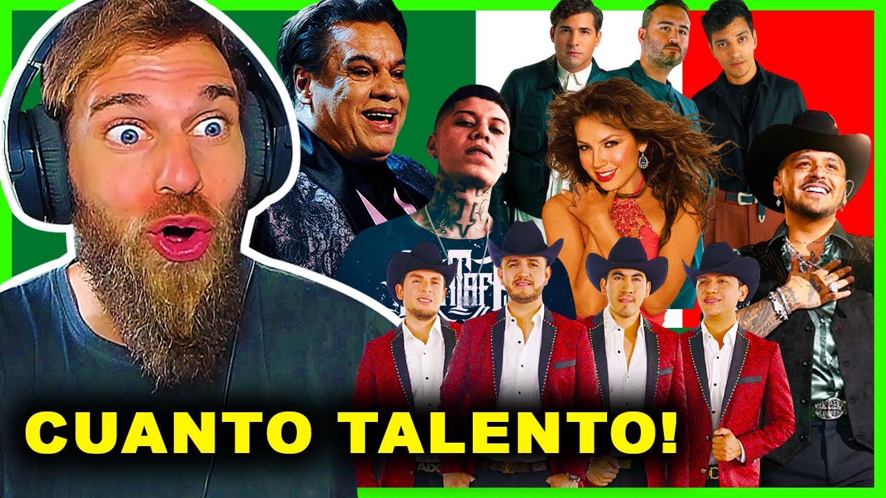 🤯🇲🇽 TOP 100 CANCIONES MEXICANAS más ESCUCHADAS de YOUTUBE [ MARK MIRANDA REACCIÓN ]
