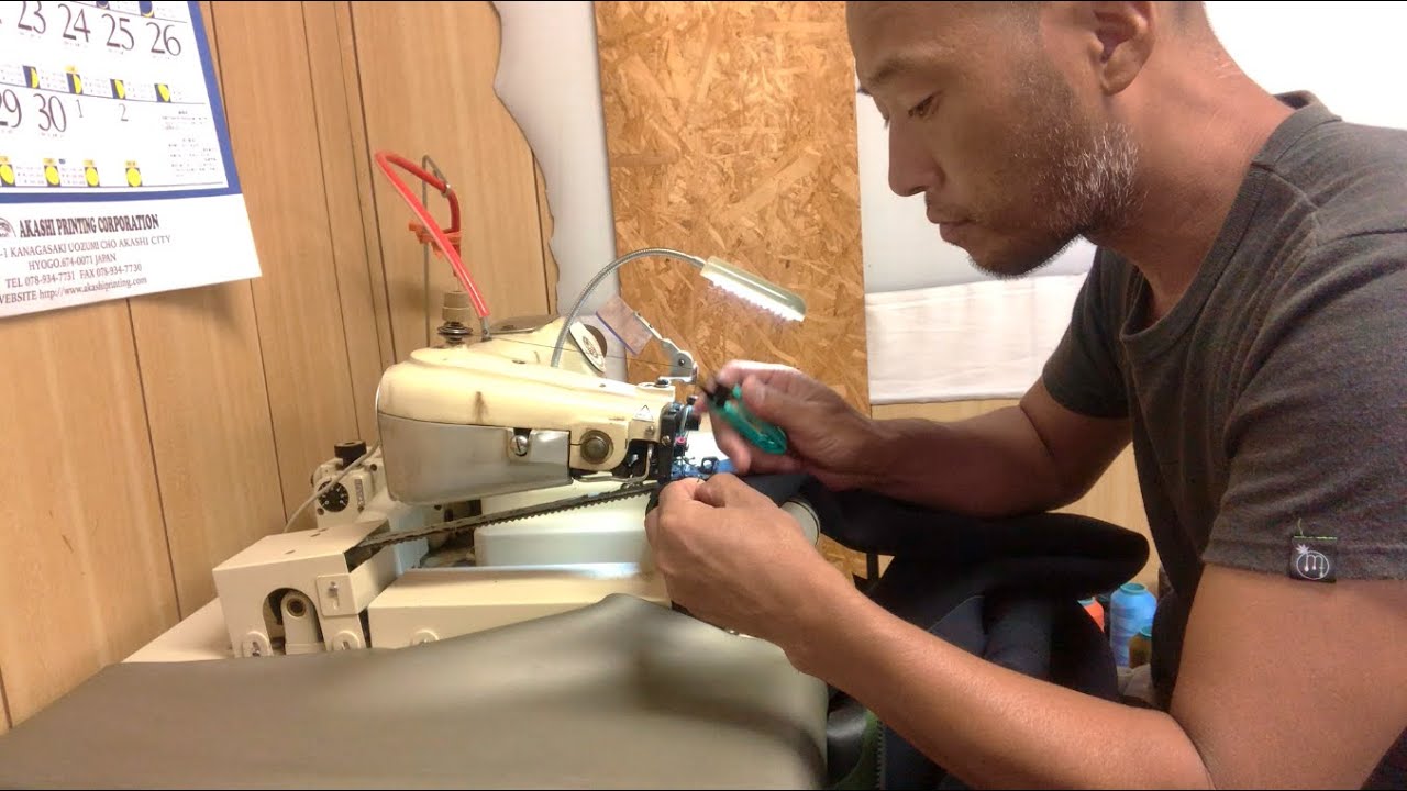 Wetsuits sewing machine work