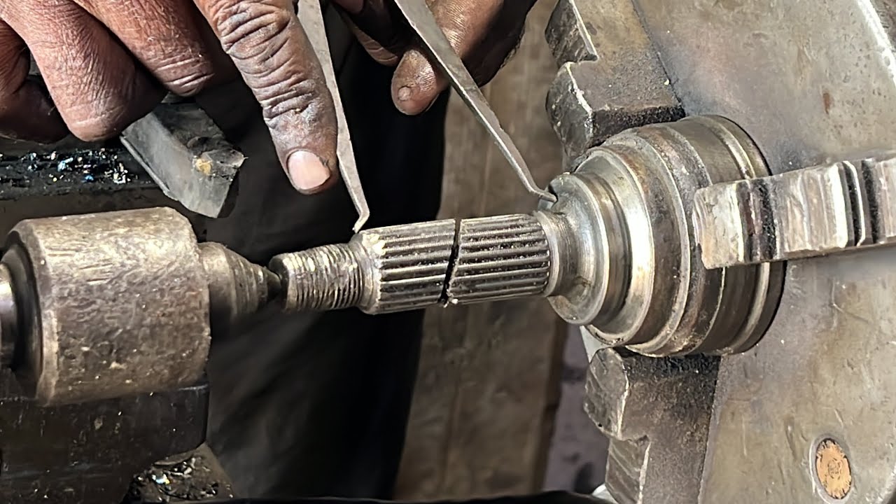 A New Process for Repairing Broken CV Joints and Creating new Teeth | CV-joint Teeth Made on Lathe