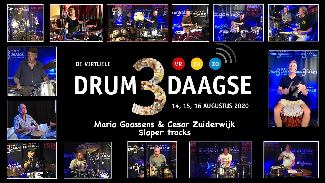 D3D workshop drums Sloper: Mario Goossens & Cesar Zuiderwijk  - De Virtuele DrumDrieDaagse