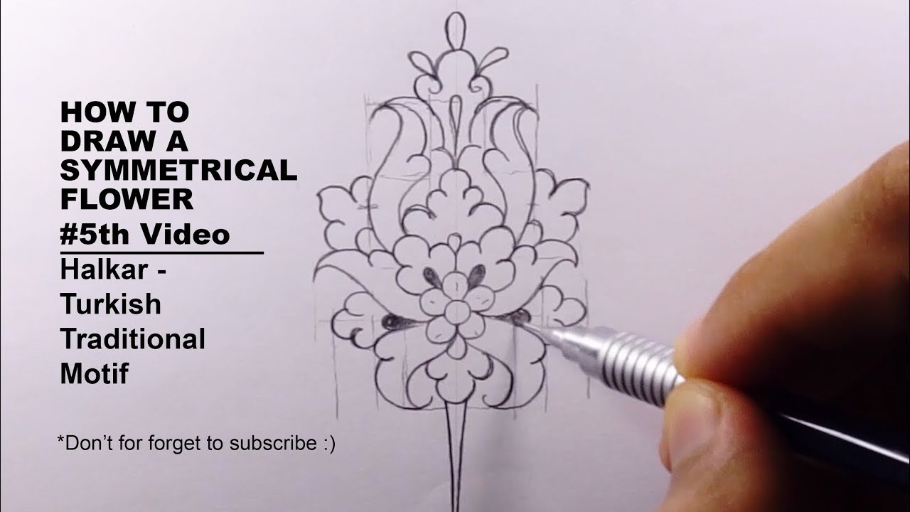 How To Draw Symmetrical Flower 5th Video