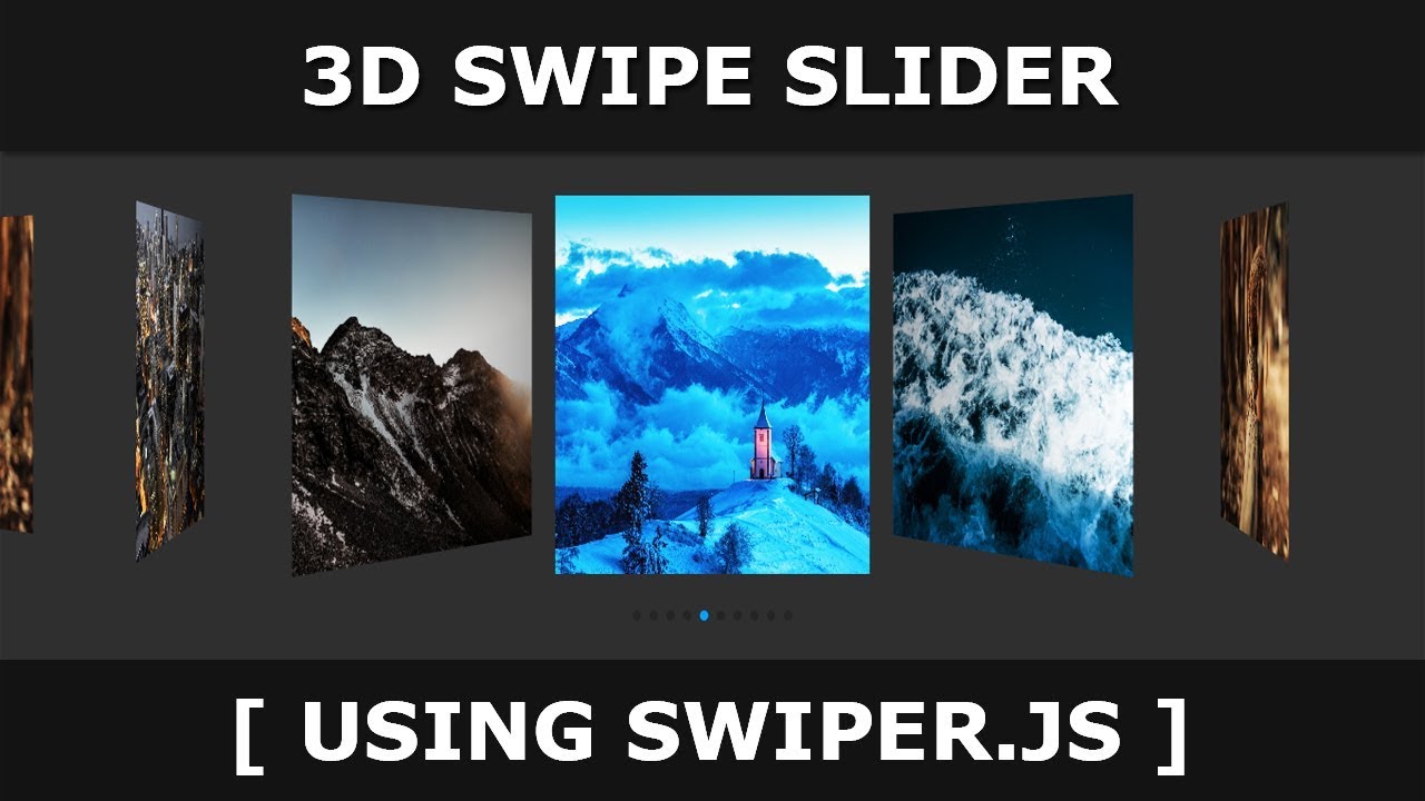 Responsive Touch Slider Using Html CSS & jQuery - 3D Responsive Slider Using Swiper.js