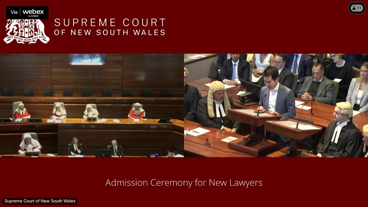 Admission Ceremony for New Lawyers - Friday 15 August 2025 - 2:45pm