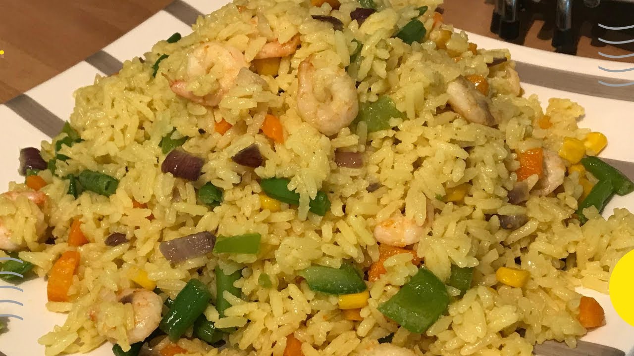 NIGERIAN COCONUT And SHRIMPS FRIED RICE | DELICIOUS ONE POT METHOD