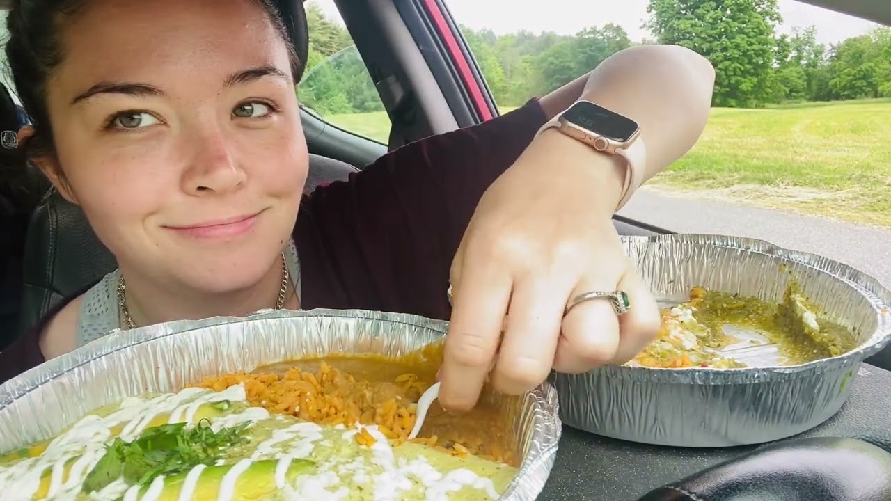 STRESS EATING MUKBANG 🤣 (Chimichanga & Enchiladas)