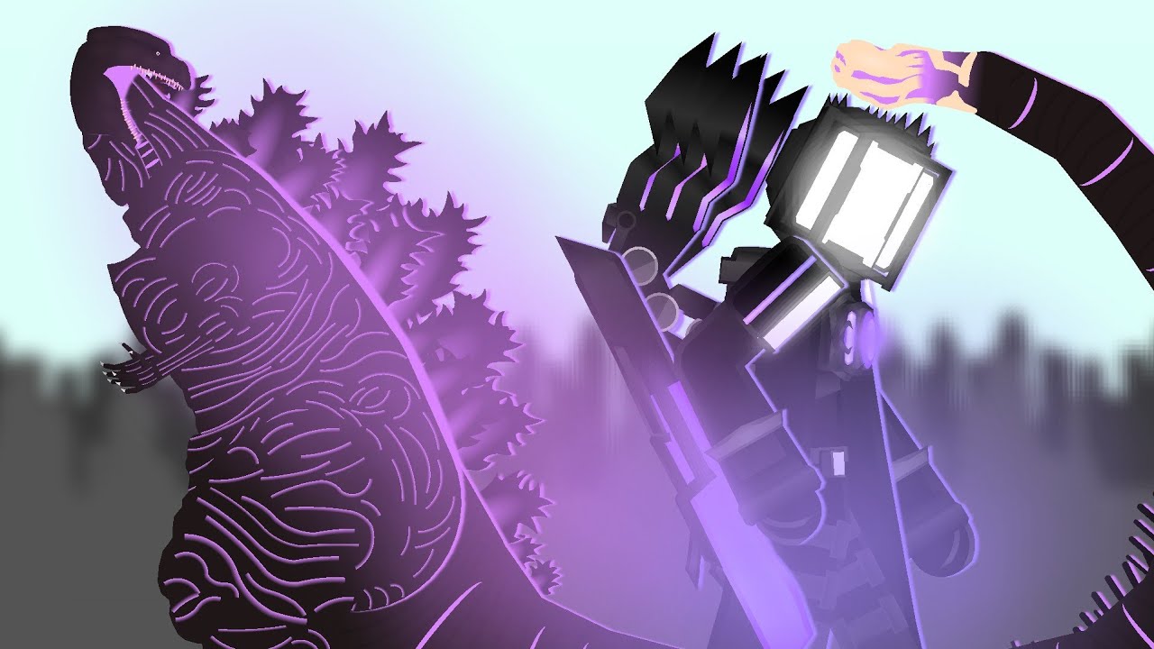Shin Godzilla vs Titan TV Man | Stick Nodes Animation
