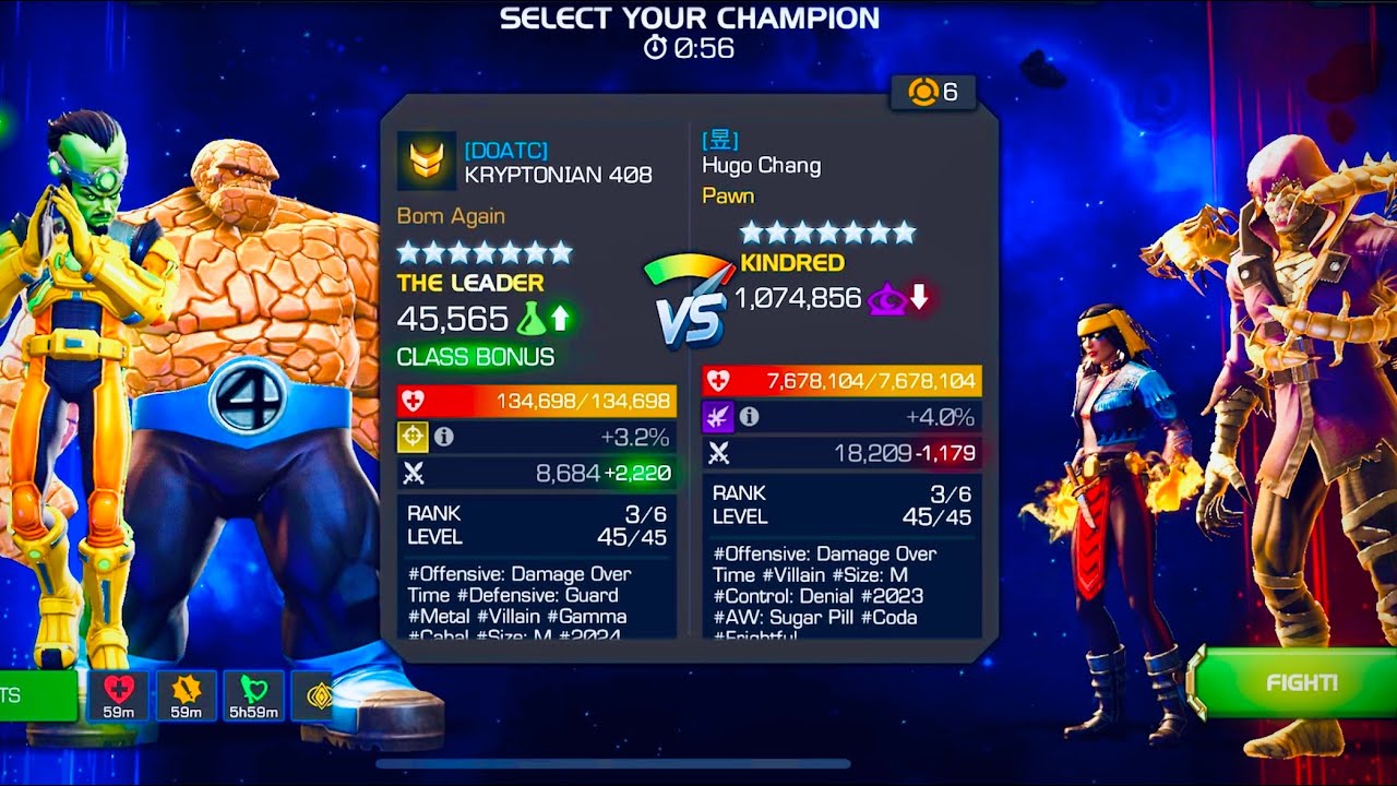 MCOC Big Thing War Node 3 : The Leader v Kindred