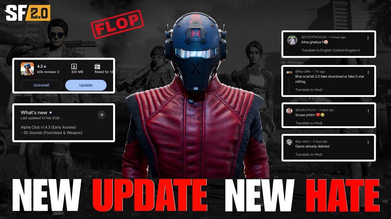  Alpha v1.4.3 Update Goes Wrong 😡 | Unreal 3D Sound Issue | Players HATE This Meta @ScarFall2.0 