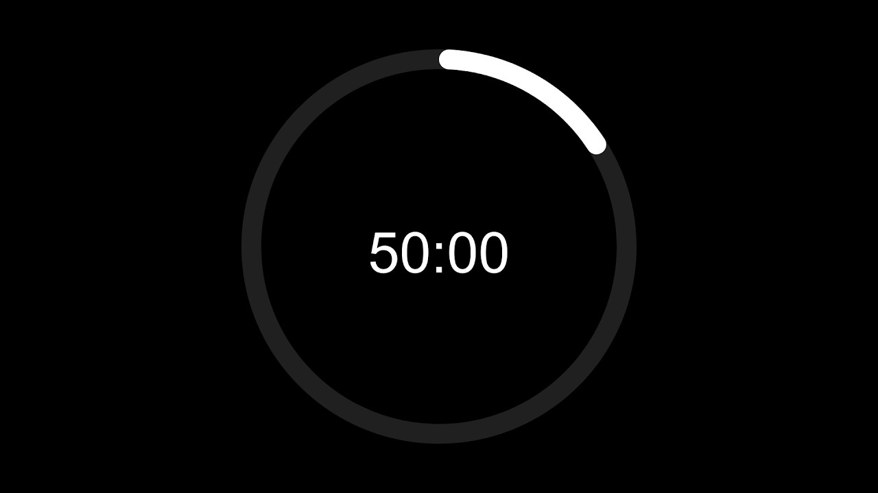 Clean 50 Min Timer For Focus