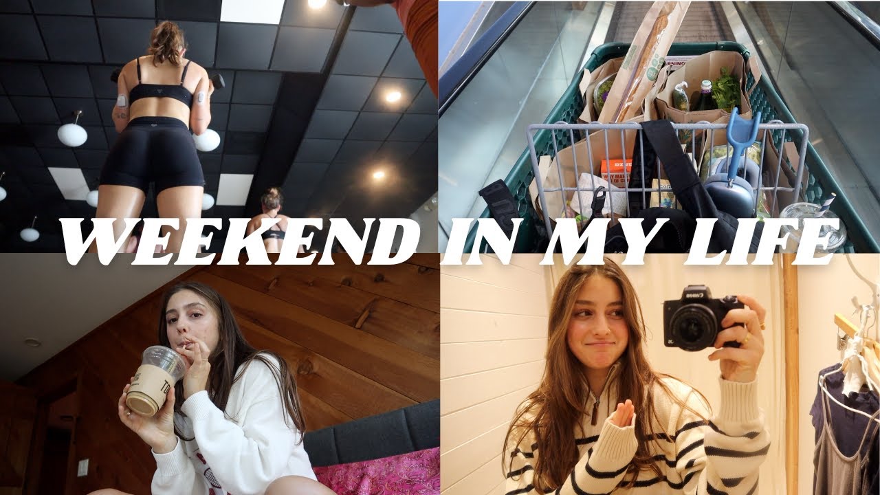 WEEKEND VLOG: lots of shopping, huge grocery haul & workout with me!