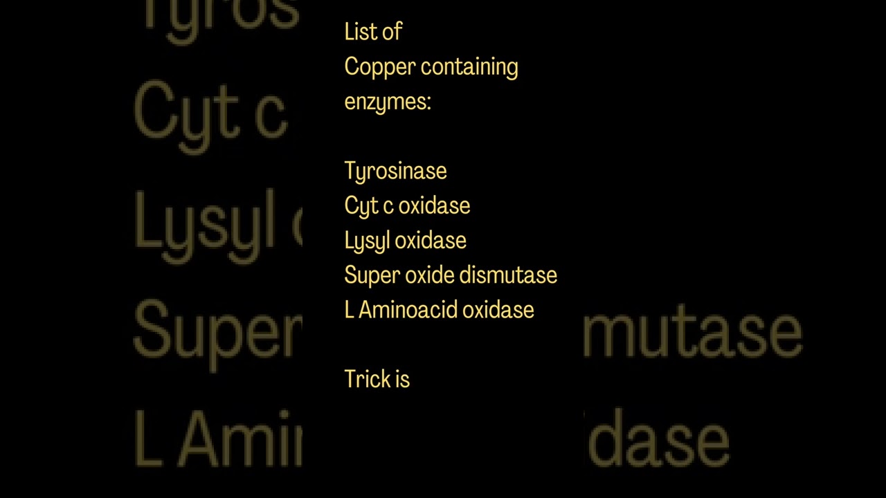 Copper in Enzymes