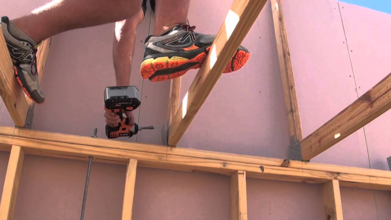 Roof Truss Erection & Tie Down Demonstration for Skillion Roof