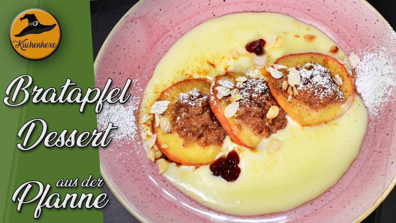 Einfaches Bratapfeldessert aus der Pfanne
