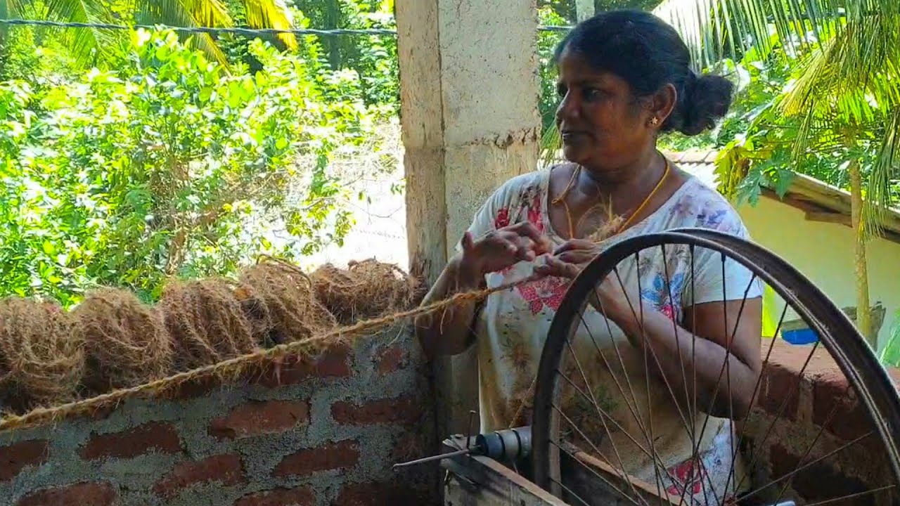 Sri Lanka,ශ්‍රී ලංකා,Ceylon,Coir Rope Production
