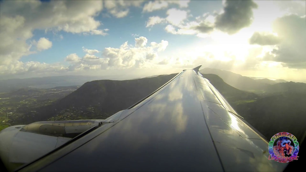 Timelapse entre Paris et Ajaccio aeroport en Corse en avion avec décollage et atterrissage