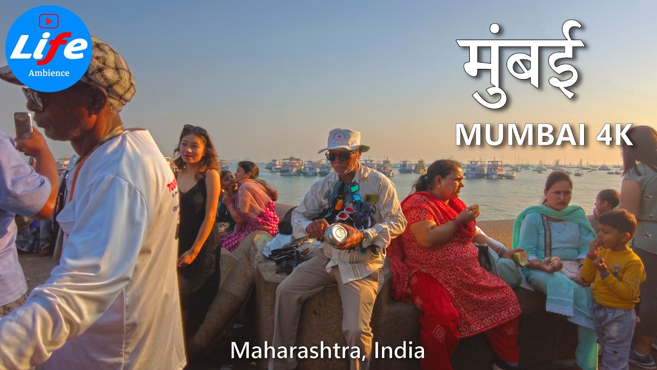 Mumbai Walking Tour 🇮🇳 - Gateway of India to Marine Drive - Iconic Streets 4K HDR