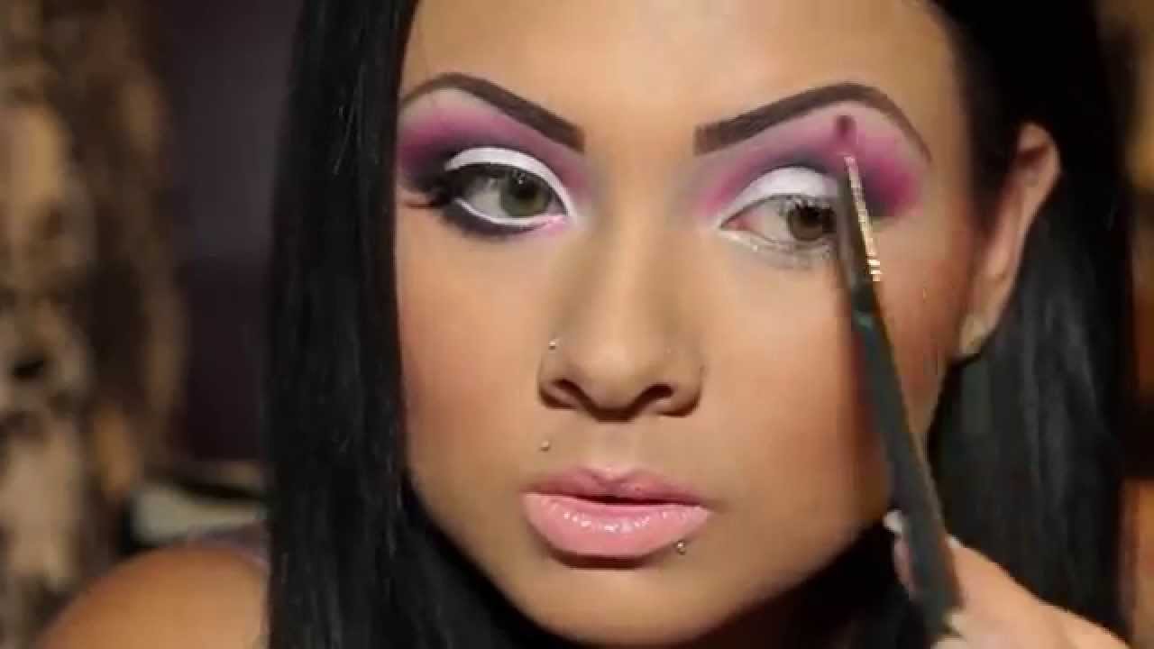 white black and pink and brown smokey