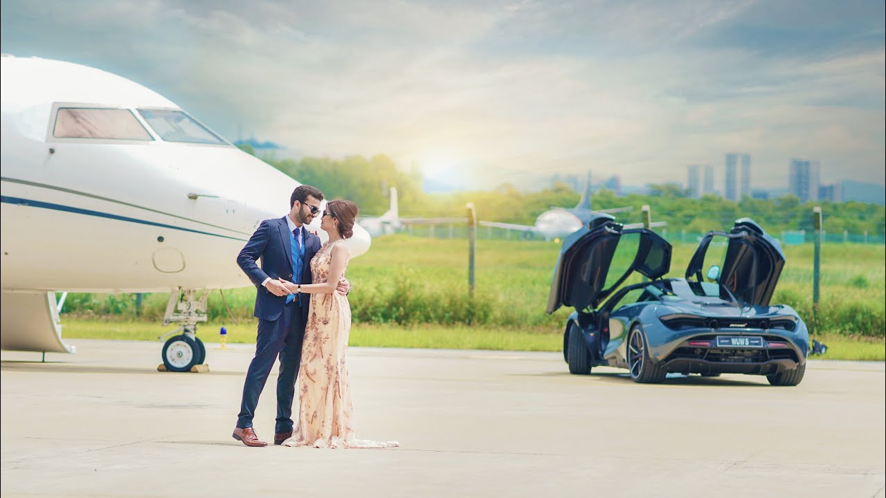 LOVE IS IN THE AIR 💘 | Pre Wedding Shoot | Private Jet | Malaysia | Anand Daga Photography