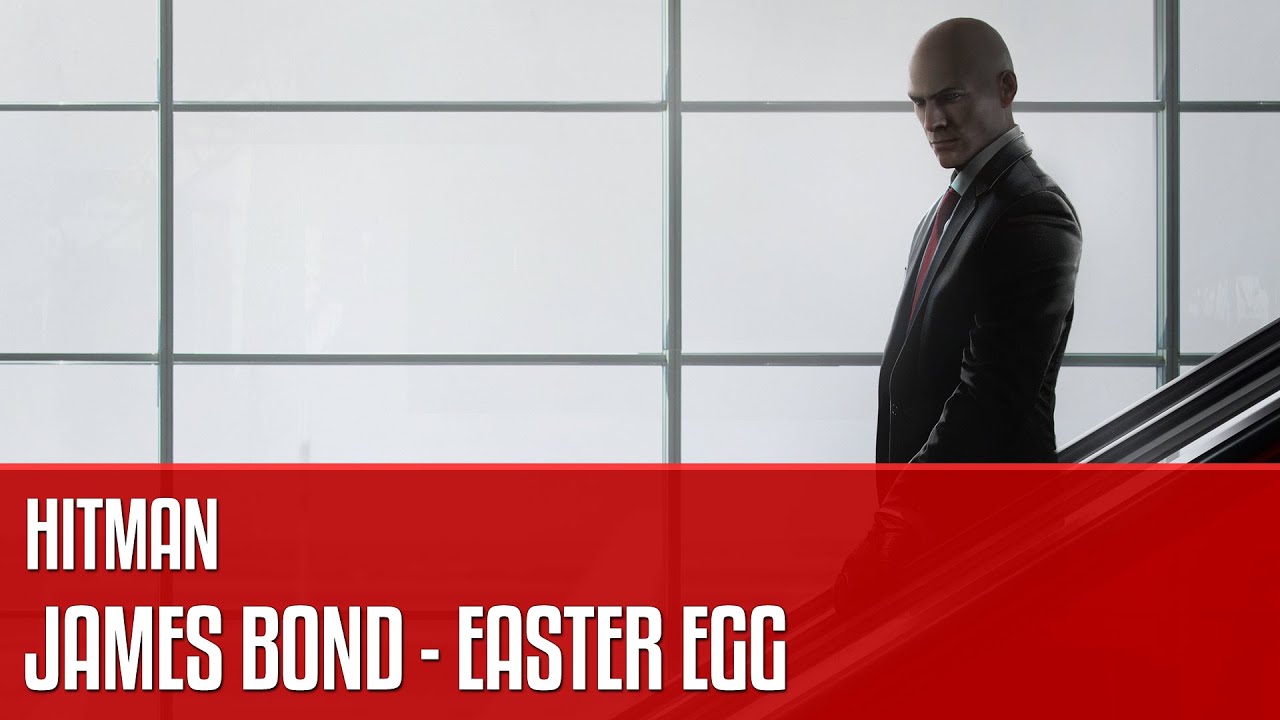 Agent 47 jako James Bond w grze Hitman - easter egg