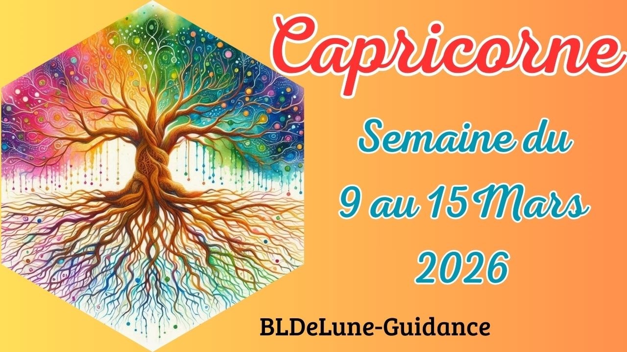 CAPRICORNE ♑ Du 09 au 15 MARS 2026. Prenez ou apprenez à faire des pauses sans culpabiliser.