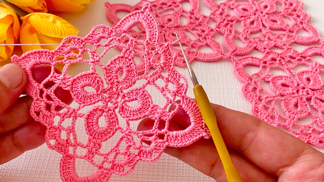 🌸Crochet New and Fascinating Square Flower Motif Pattern Step by Step Tutorial