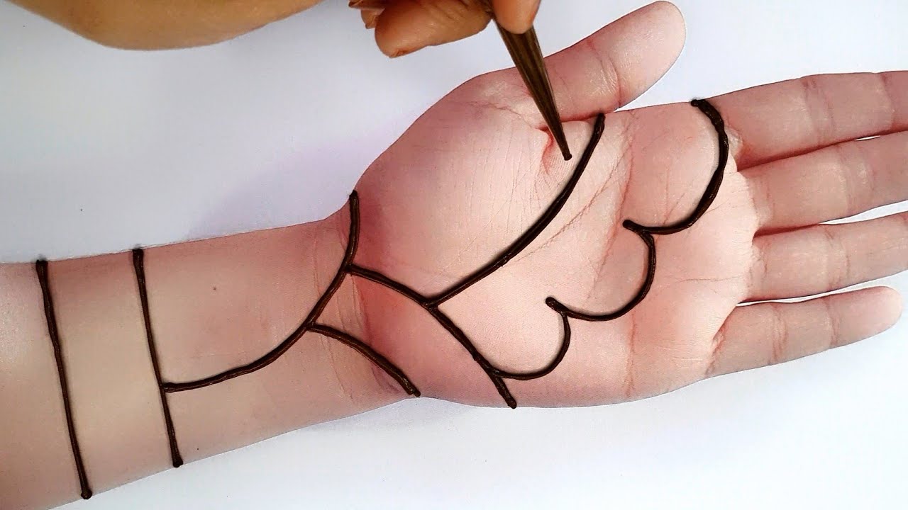 सरल और नया मेहंदी डिजाइन - Easy Arabic Mehndi Design for Hands - Full Hand Mehndi Design