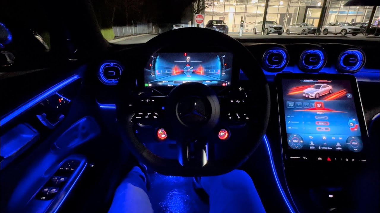 NEW Mercedes C43 AMG | FULL TOUR (POV NIGHT DRIVE)