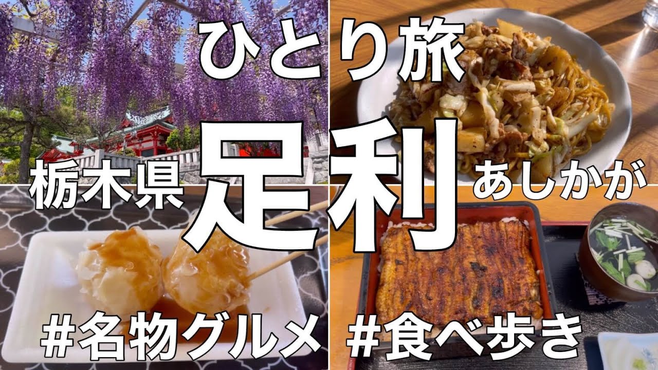 【ひとり旅】栃木県足利市・食べ歩き＆足利市内を散策！足利名物グルメを満喫・織姫神社・鑁阿寺を観光した日帰り旅