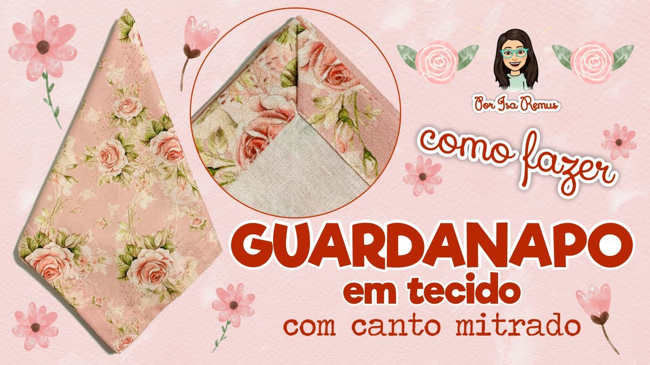 PAP GUARDANAPO DE TECIDO COM CANTO MITRADO - ACABAMENTO PERFEITO - @avimortecidos