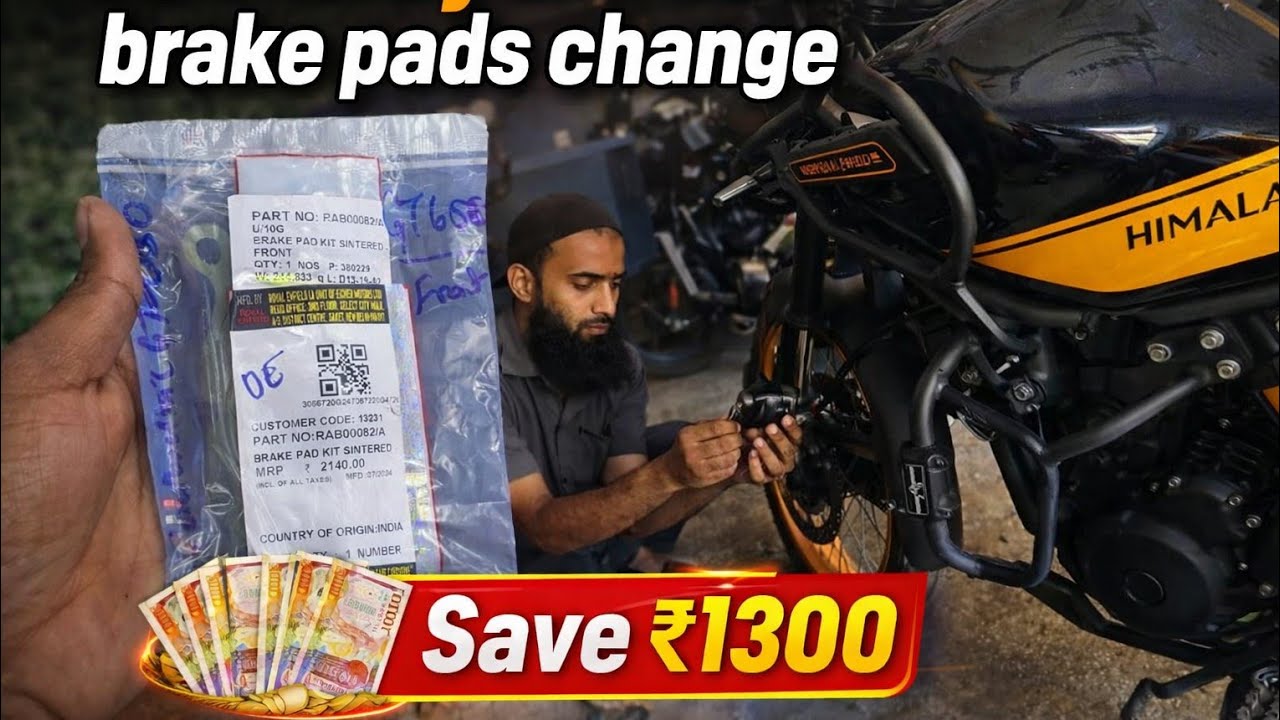 Before Changing Brake Pads on Himalayan 450, Watch This 😃 ನೀವು ಕೂಡ ₹1300 ಉಳಿಸಿ😱