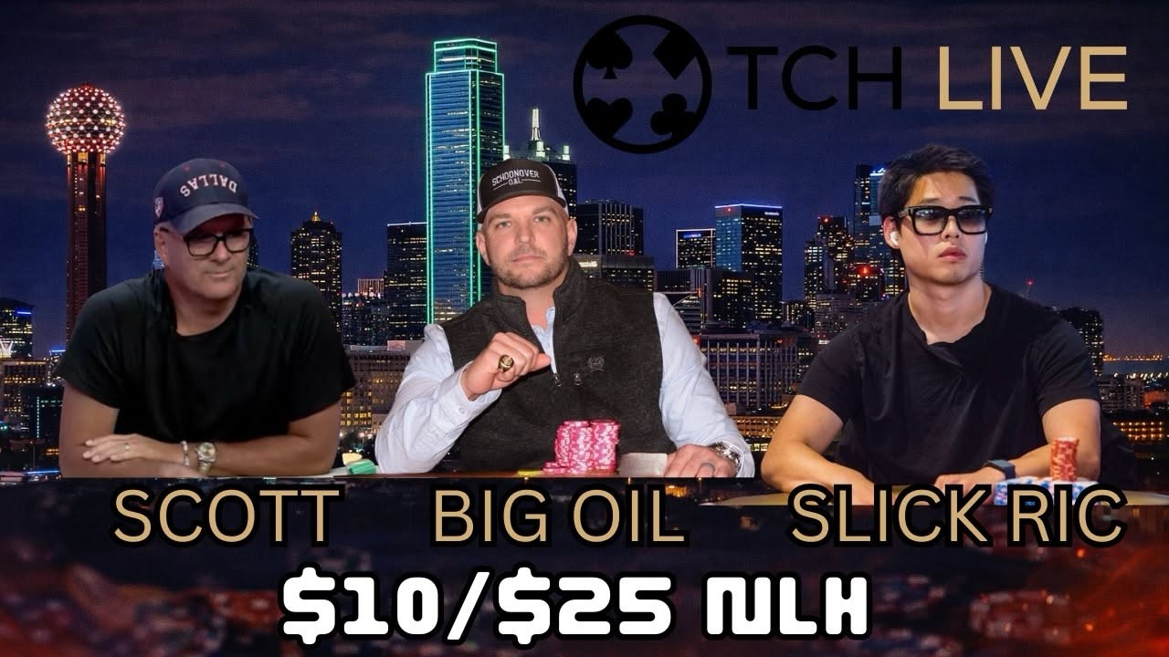 LIVE POKER | $10/$25 No Limit Hold'em Cash Game | TCHLIVE Dallas