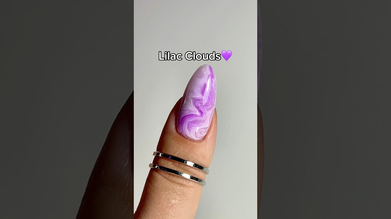 Nail art💜 #LilacClouds #MarbleNails #ElegantManicure #NailArtDesign #SoftTones  #NailInspiration
