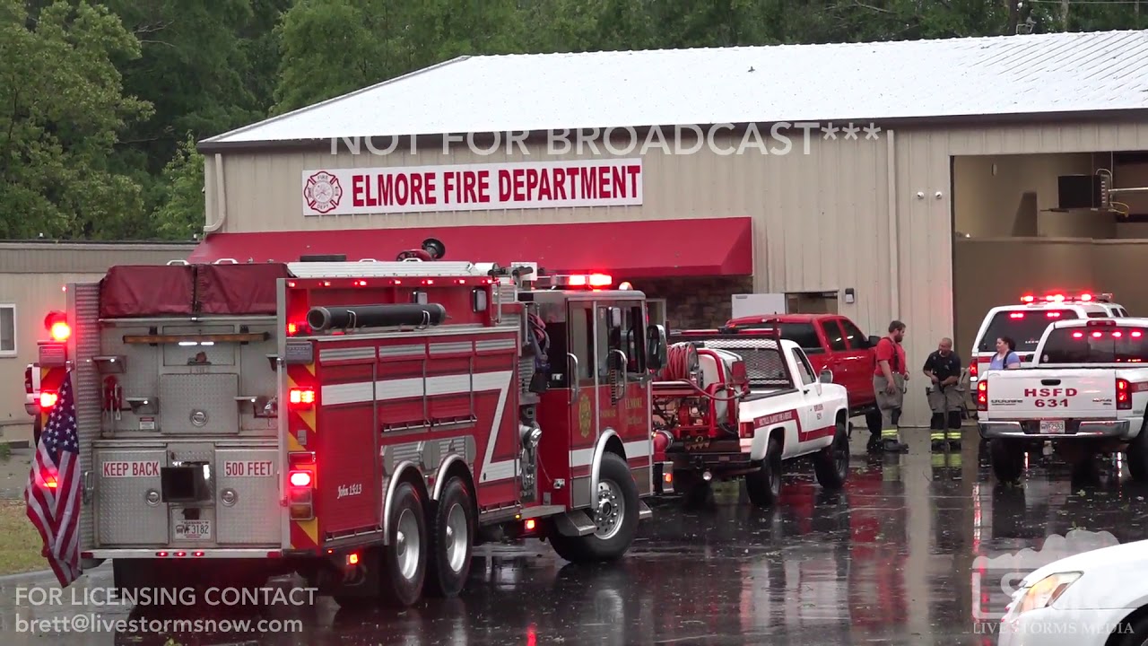 5-4-19 Elmore County, Alabama Severe Supercell - Storm Damages Trees - Homes - Property