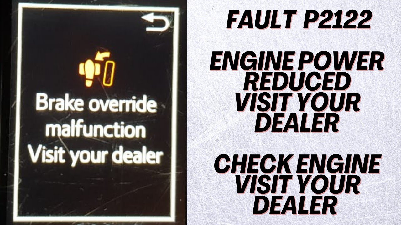 Reduced engine power Toyota Innova Crysta/Fortuner | Brake Override Malfunction | Check Engine | Fix