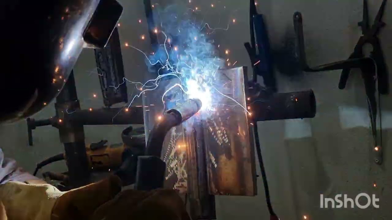 Teste mag vertical no arame tubular 1.2 #soldagem #tig #soldamig #welder #eletrodo
