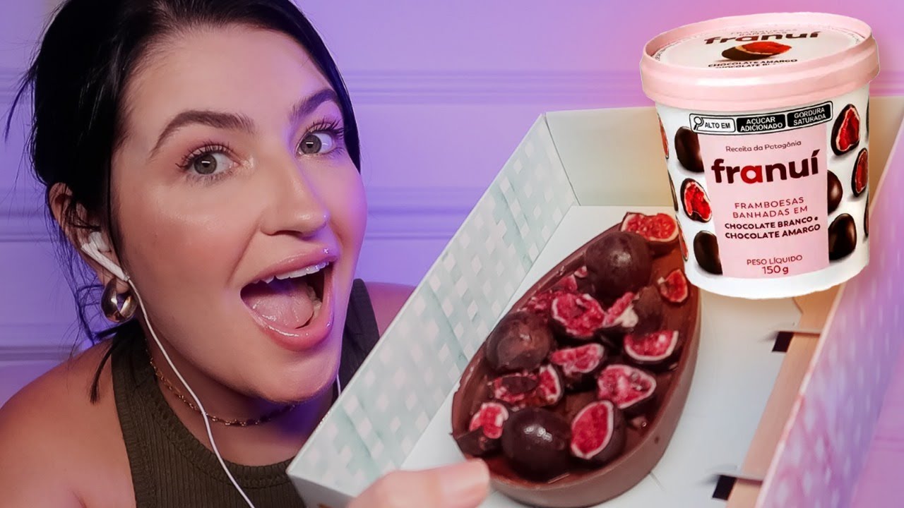 ASMR - PROVANDO OVO DE PASCOA DE FRANUÍ!