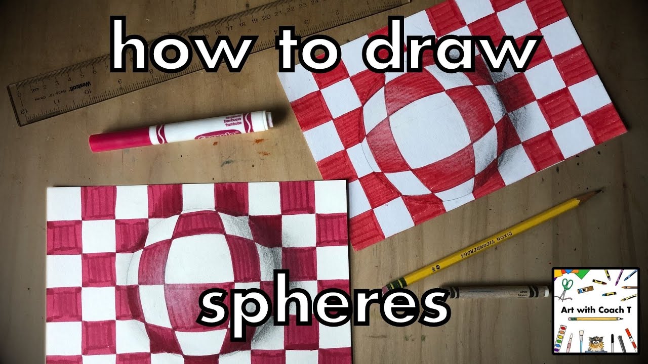 How to Draw a Sphere Step by Step | Optical Illusion | Art for kids