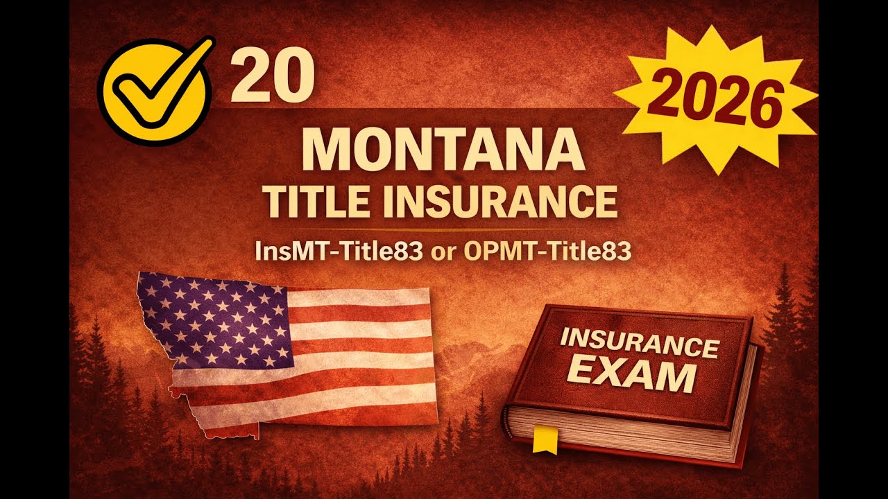 Montana Title Insurance (InsMT-Title83 or OPMT-Title83) Practice Exam - 20 Questions Free