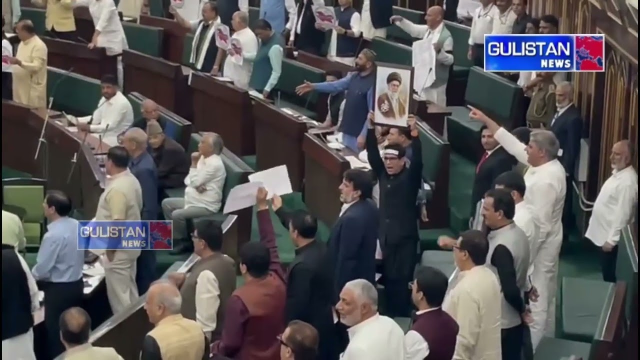 Clash in Jammu and Kashmir Legislative Assembly as NC, BJP MLAs Protest Over Iran, NLU Demands