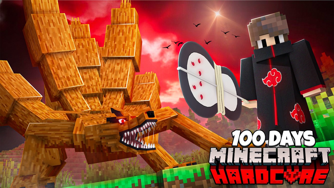 I Survived 100 Days On Naruto World In Minecraft Hardcore
