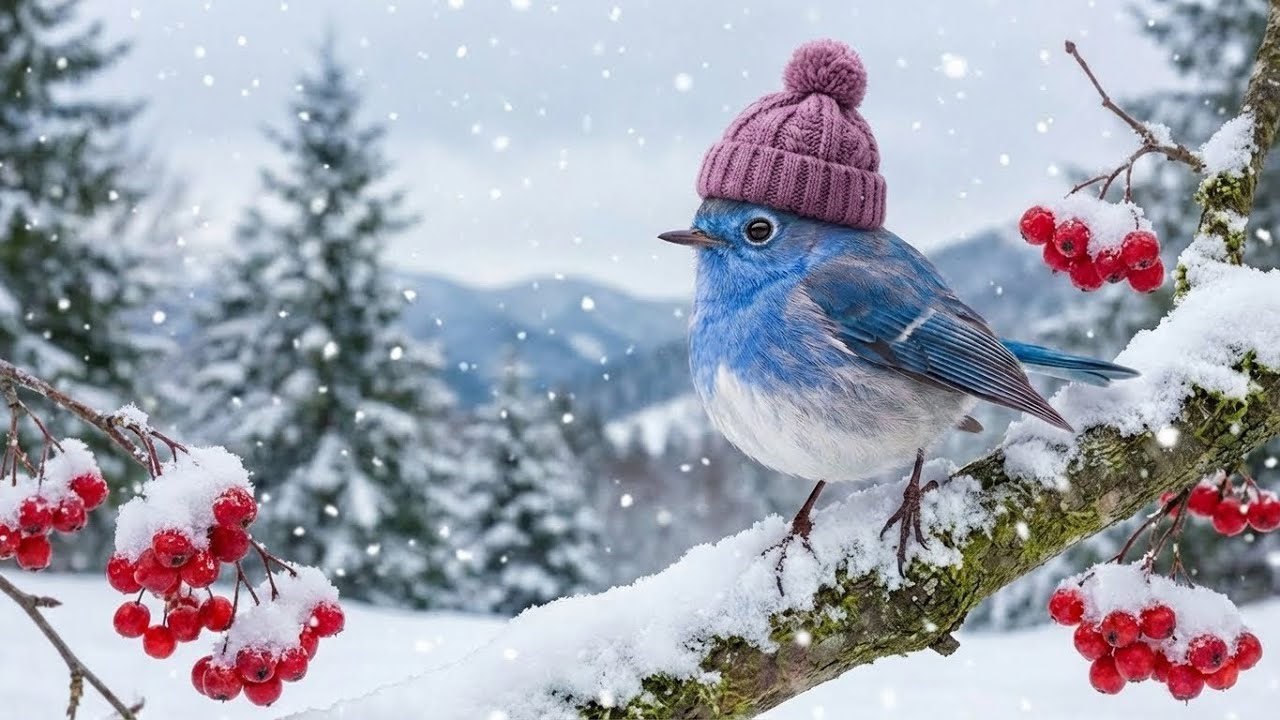 Атмосфера замёрзшего озера + пение птиц ❄️🕊️ Мгновенно расслабься, снизь стресс и найди спокойствие