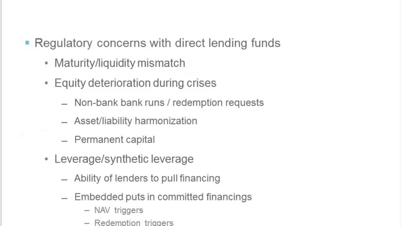 Hedge Funds Nuts & Bolts: Direct Lending Funds
