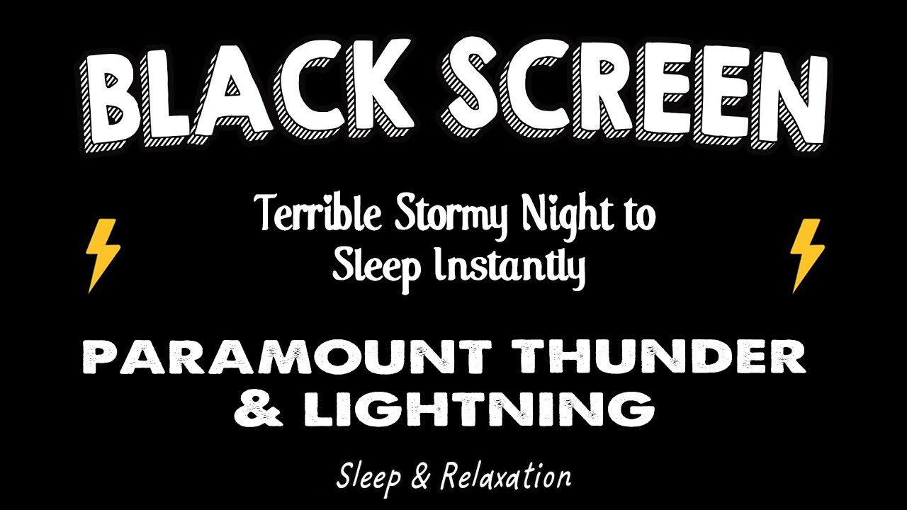 Terrible Stormy Night to Sleep Instantly | Lasting Heavy Rain , Paramount Thunder & Lightning ⚡