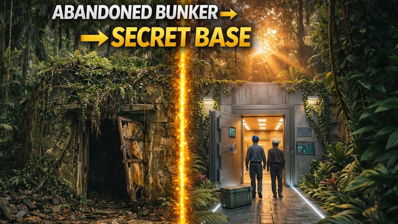 Secret Jungle Base Bunker Before & After Transformation | Hidden Survival Shelter