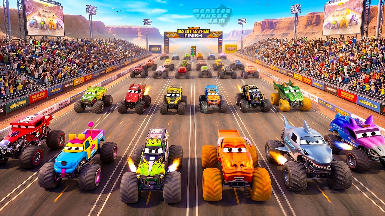 30 Monster Jam INSANE Race | Monster Trucks Epic Freestyle Racing, Huge Jumps & Massive Crashes