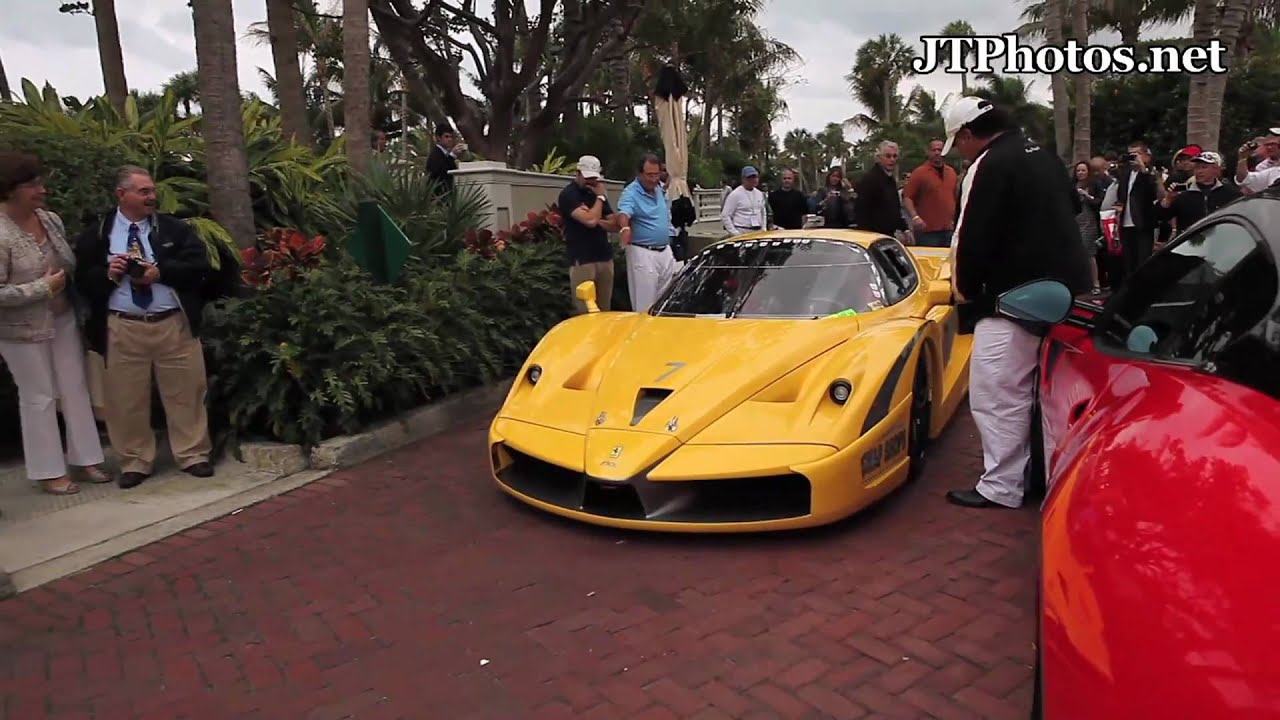 Ferrari FXX driving on the street