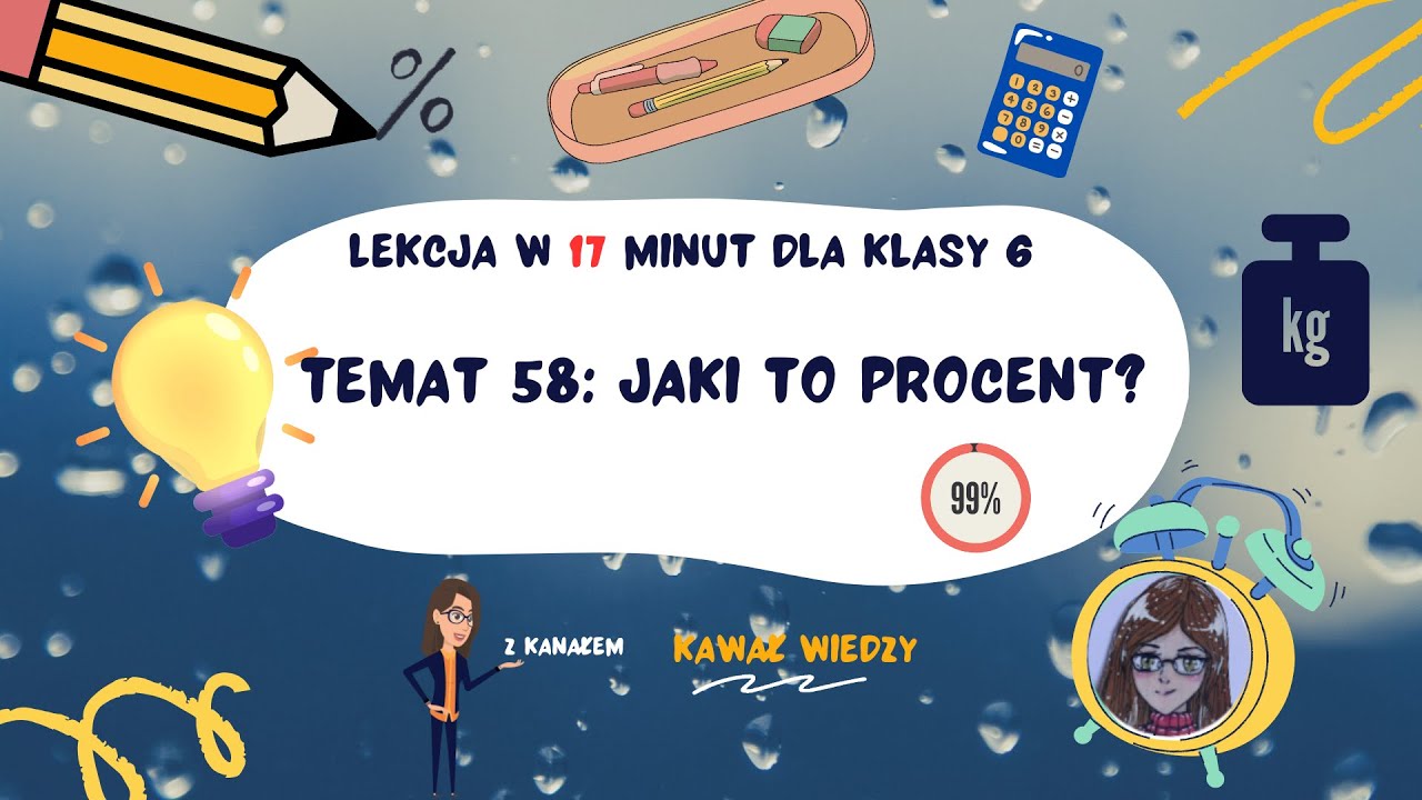 KLASA 6 LEKCJA 58 Jaki to procent?