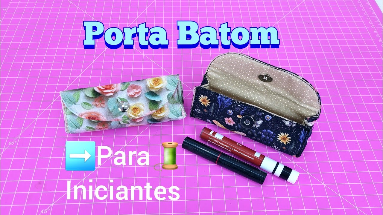 ➡️ È VENDA GARANTIDA 😱 Porta batom MAIS FACIL DO MUNDO 💥/ molde grátis #sewing #diy