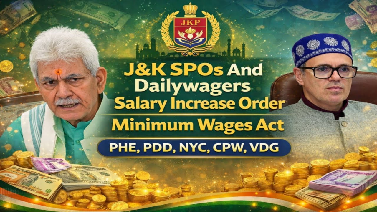 J&K Spos and Dailywagers salary Increase Order all employees sad must watch😱✅ #dailywagersnews #spo